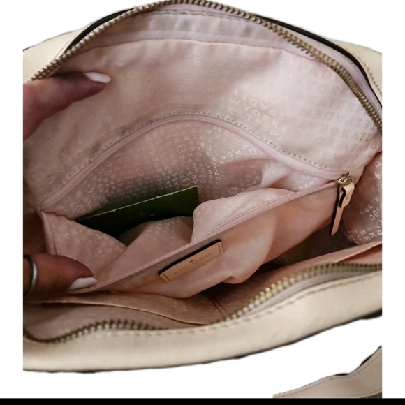 Kate Spade Felix Blush Light Pink Crossgrain Leather Zipper Closure Satchel Bag - Picture 10 of 15